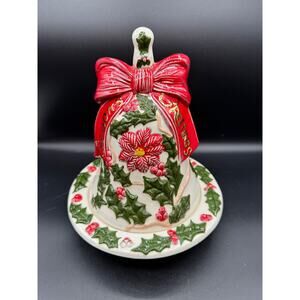 Ceramic Holly Bell & Bowl